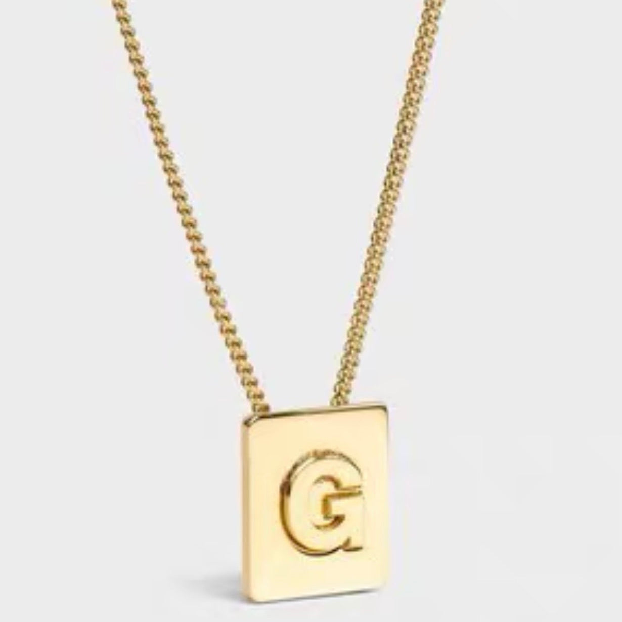 Initial Letter Pendant Necklace