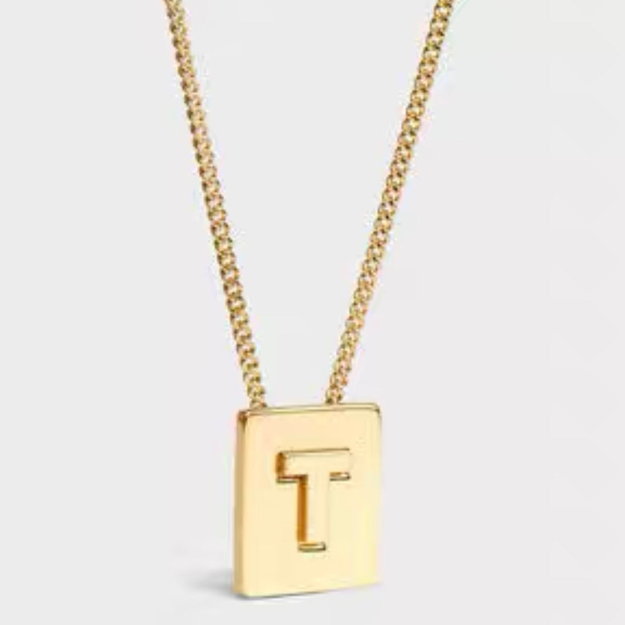 Initial Letter Pendant Necklace